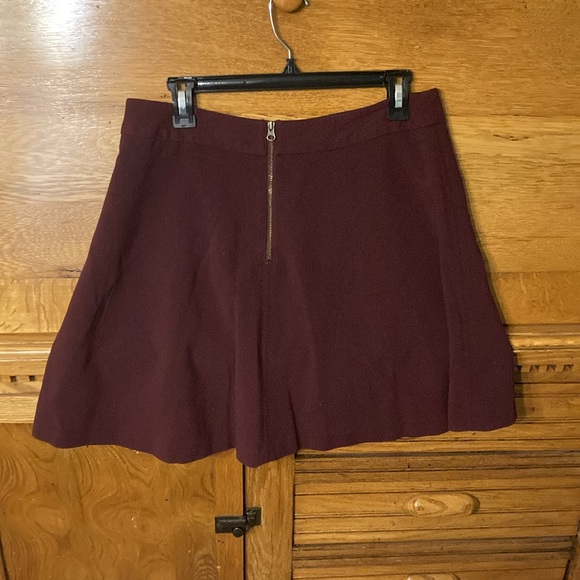 LOFT A-Line Maroon Red Casual Career Skirt - Picture 2 of 8